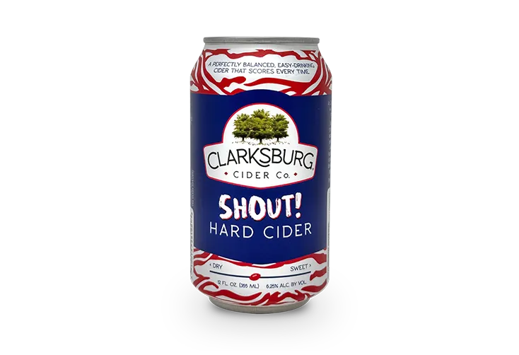 Shout hard cider can