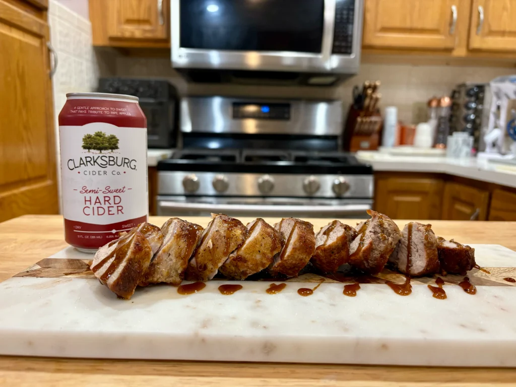 Cider-Glazed Pork Tenderloin with Semi-Sweet Hard Cider Can