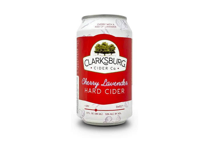 Clarksburg Cherry Lavender Hard Cider Can
